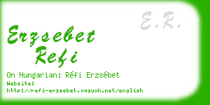 erzsebet refi business card